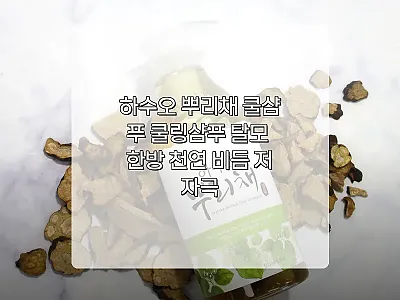 하수오 뿌리채 쿨샴푸 사용후기: 두피 관련 이미지